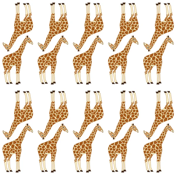 Modèle de girafe sans couture — Image vectorielle