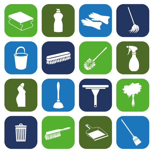 Cleaning icons — Stock Vector