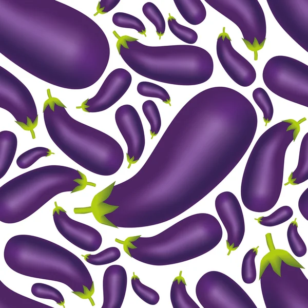 Seamless eggplant pattern — Stock Vector