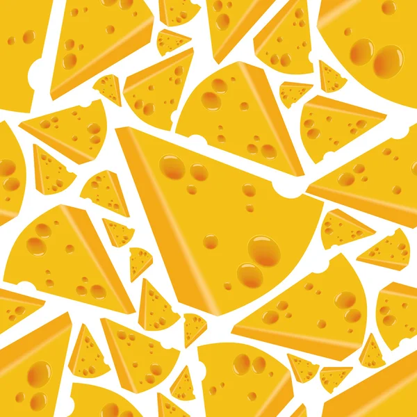 Patrón de queso sin costura — Vector de stock