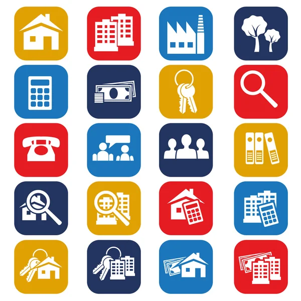 Real estate icons Royalty Free Stock Vectors