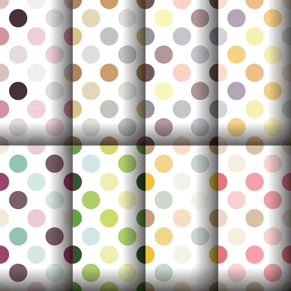 Dots seamless pattern collection — Stock Vector