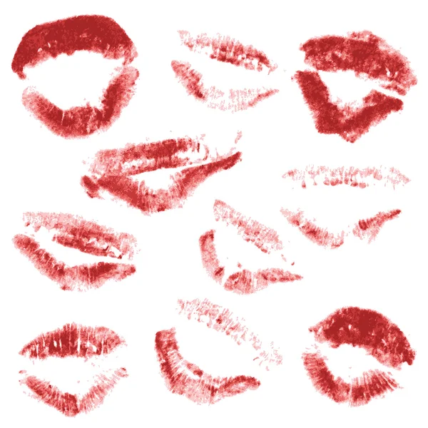 Vector red lips — Stock Vector