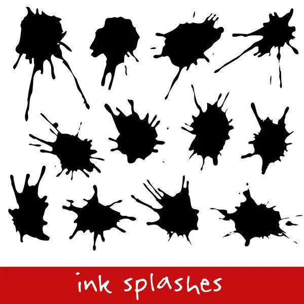 Ink splash collection — Stock Vector