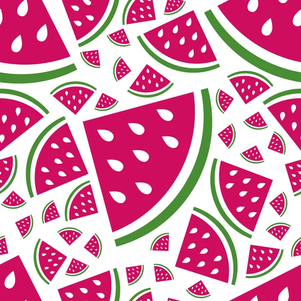 Sömlös vattenmelon mönster — Stock vektor
