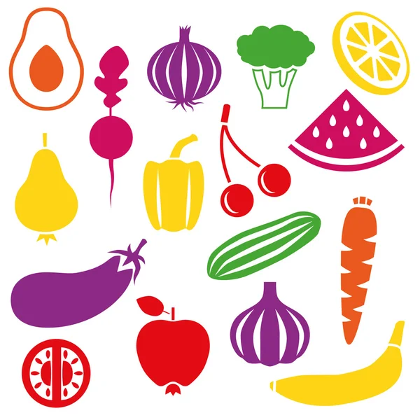 Groenten en fruit — Stockvector