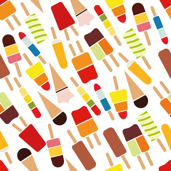 アイス キャンデーのシームレスなパターン — ストックベクタ