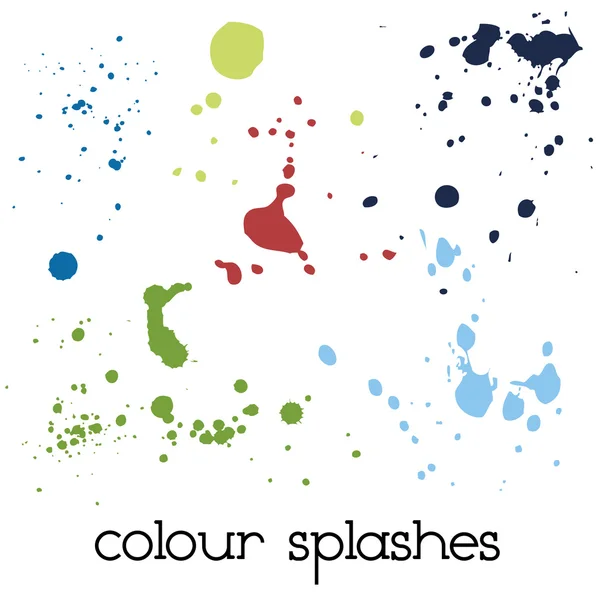 Colour splashes — Stock Vector