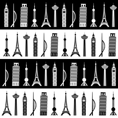 Dünya kuleleri seamless modeli