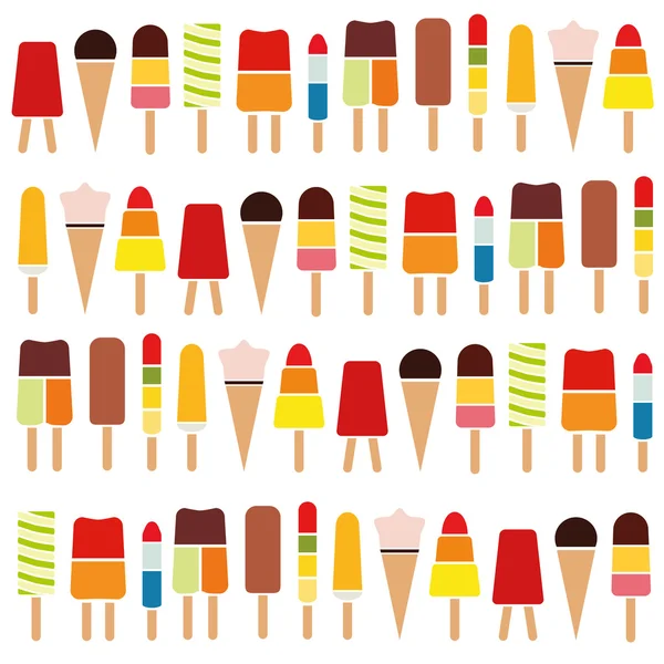 Popsicle Seamless Pattern — Stock Vector