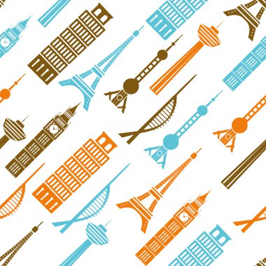 Dünya kuleleri seamless modeli