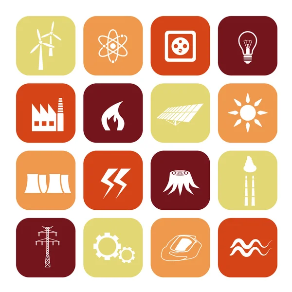 Energy icons — Stock Vector