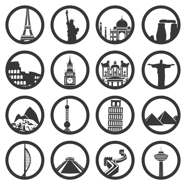 World buildings — Stock Vector