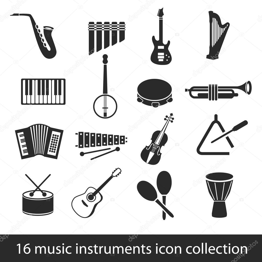 music instruments icons