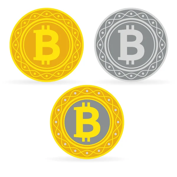 Bitcoin érmék — Stock Vector