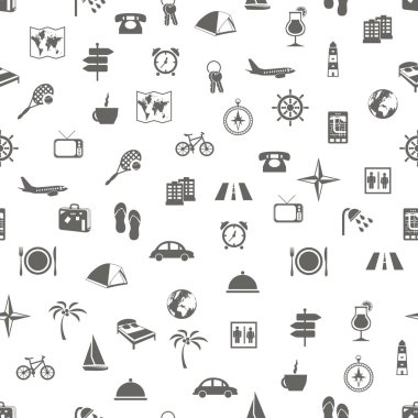 seyahat ve konaklama seamless modeli