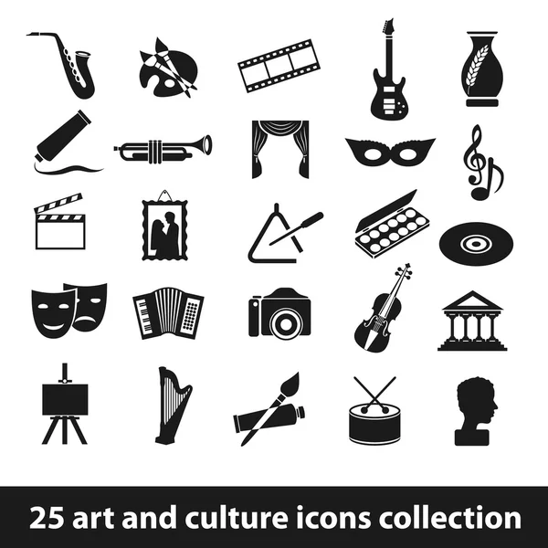 Kunst en cultuur pictogrammen — Stockvector