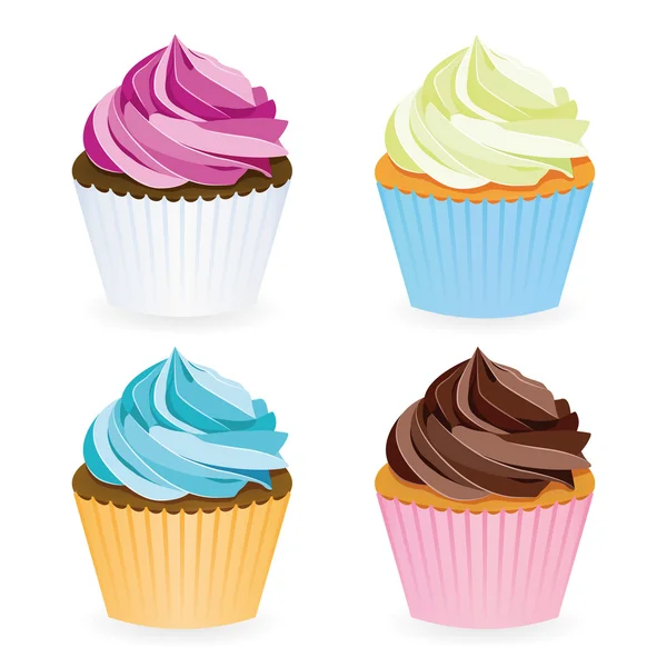Cupcake-gyűjtemény — Stock Vector