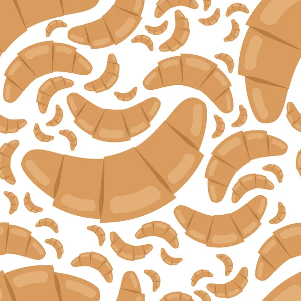 Croissant seamless mönster — Stock vektor