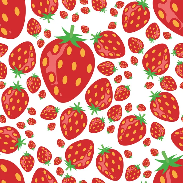 Strawberry seamless pattern — Stock Vector