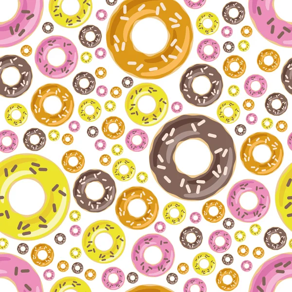 Donuts seamless pattern — Stock Vector