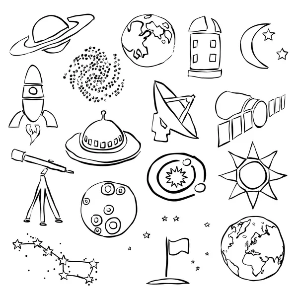 Doodle utrymme bilder — Stock vektor