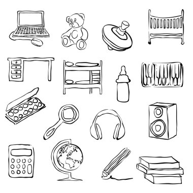 çocuk odası doodle görüntüleri