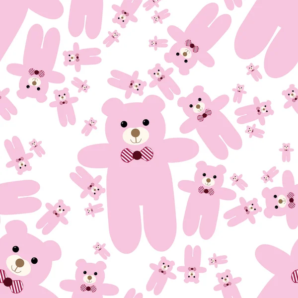 Teddy bear seamless pattern — Stock Vector