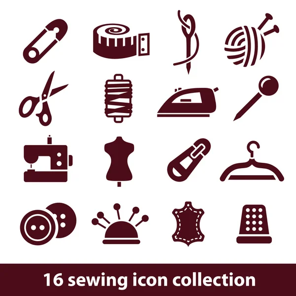 Sewing icons — Stock Vector