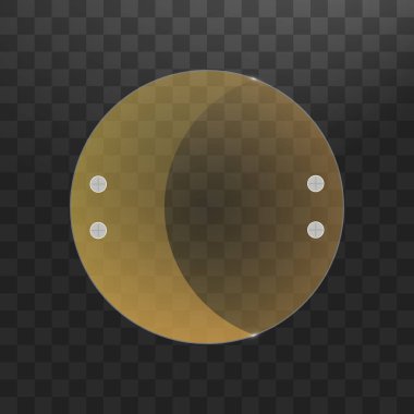 Cam levha yerleştirildi. Şeffaf bir arkaplanda vektör cam pankart. Bardak. Cam resimler..