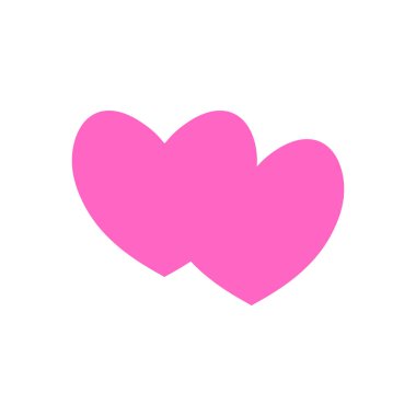 Şeffaf arkaplanda iki kalp.