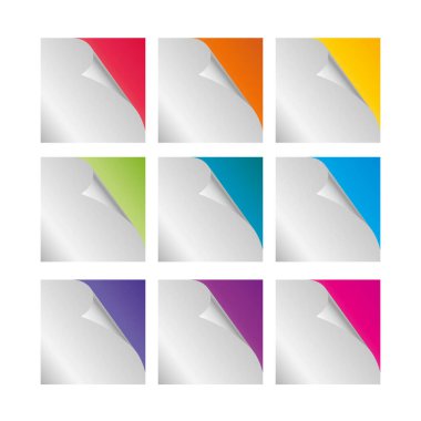 Kıvrık kağıt sayfa rengi