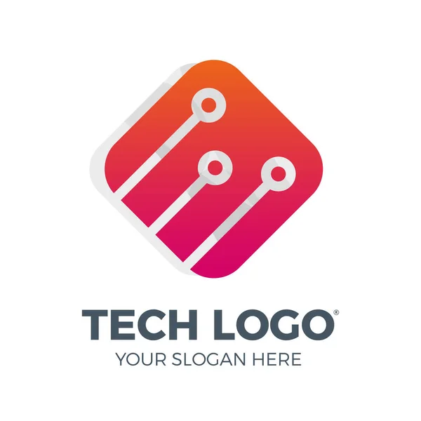 Logotipo Tecnologia Negócios Relacionados Com Computadores Dados Tech Rede Links —  Vetores de Stock