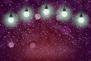 Kıvılcımlar saçan muhteşem, soyut arka plan ampulleri içeriğiniz için boş boşluklu tatil modeli desenleri.