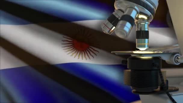 Konsep Sains Argentina Dengan Bendera — Stok Video