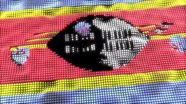 Swazilandia Web Concepto Bandera Bucle — Vídeos de Stock