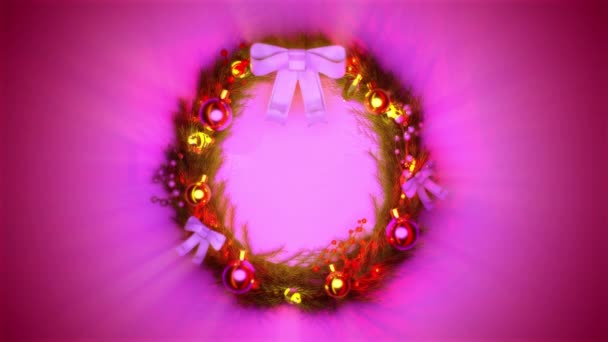 Beautified Xmas Holiday Crown Colorful Background — Stock Video