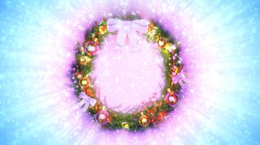 Oldukça güzel bir yeni yıl taçlandırılmış renkli fon. cgi nesnesi 3B görüntüleme