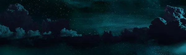 Mooie Panoramische Wolken Nachts Achtergrond Digitale Aard Weergave — Stockfoto