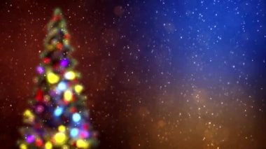 Yumuşak odaklı noel ağacı ve yanında boş bir yer