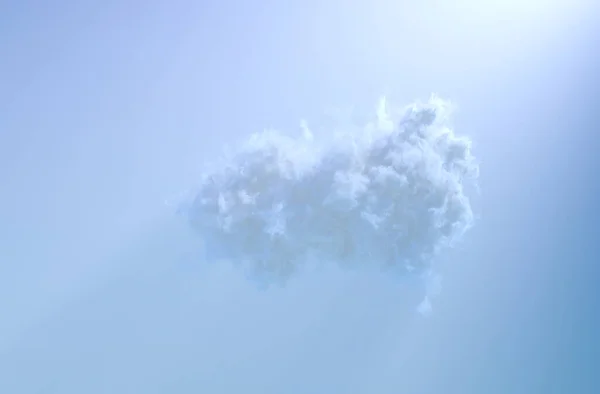 Uma Nuvem Cumulus Sobre Fundo Céu Azul Isolado Conceito Natureza — Fotografia de Stock