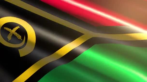 Vanuatu Błyszcząca Flaga Animacja Pętlowa — Wideo stockowe