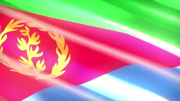 Eritrea Nyaralás Zászló Hurok Animáció — Stock videók