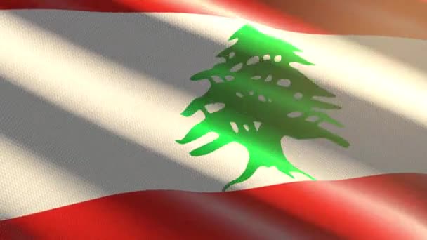 Libanon Flagge Loop Animation — Stockvideo