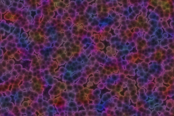 創造的な素晴らしい多くのバイオバクテリアコンピュータグラフィックスの背景イラスト — ストック写真