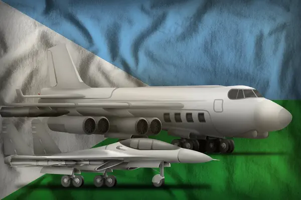 以吉布提为背景的空军 吉布提空军概念 3D说明 — 图库照片