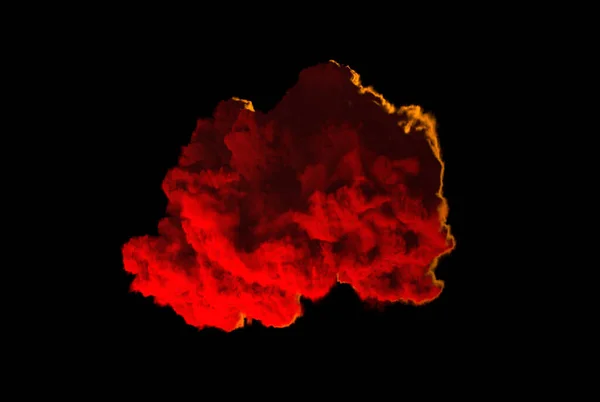 Solitario Enorme Cúmulo Rojo Nube Negro Aislado Concepto Naturaleza Renderizado — Foto de Stock