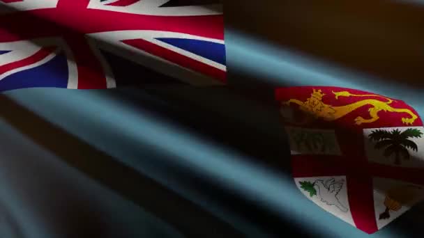 Fidži Flag Animace Smyčky — Stock video