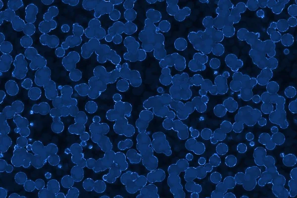 Artistico Sorprendente Blu Molto Bio Unicellulari Arte Digitale Texture Sfondo — Foto Stock