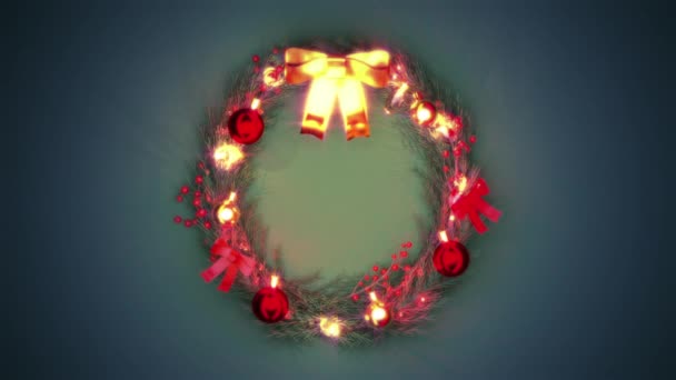 beautified xmas holiday circlet on colorful background